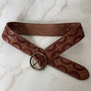 Lucky Brand tooled leather belt